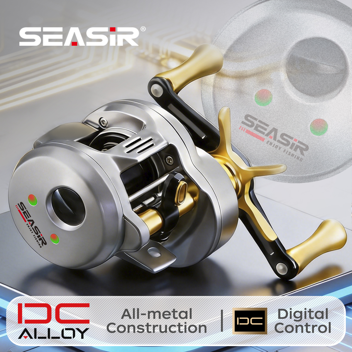 Spincast Reel - SEASIR DC Alaşımlı TAMAMEN Metal Yuvarlak