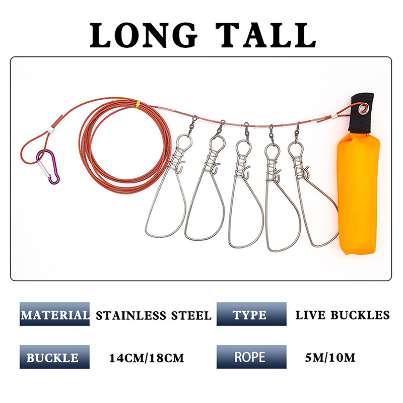 Fly Reel - Yeni 5-snap Float Fish Stringer Kontrol