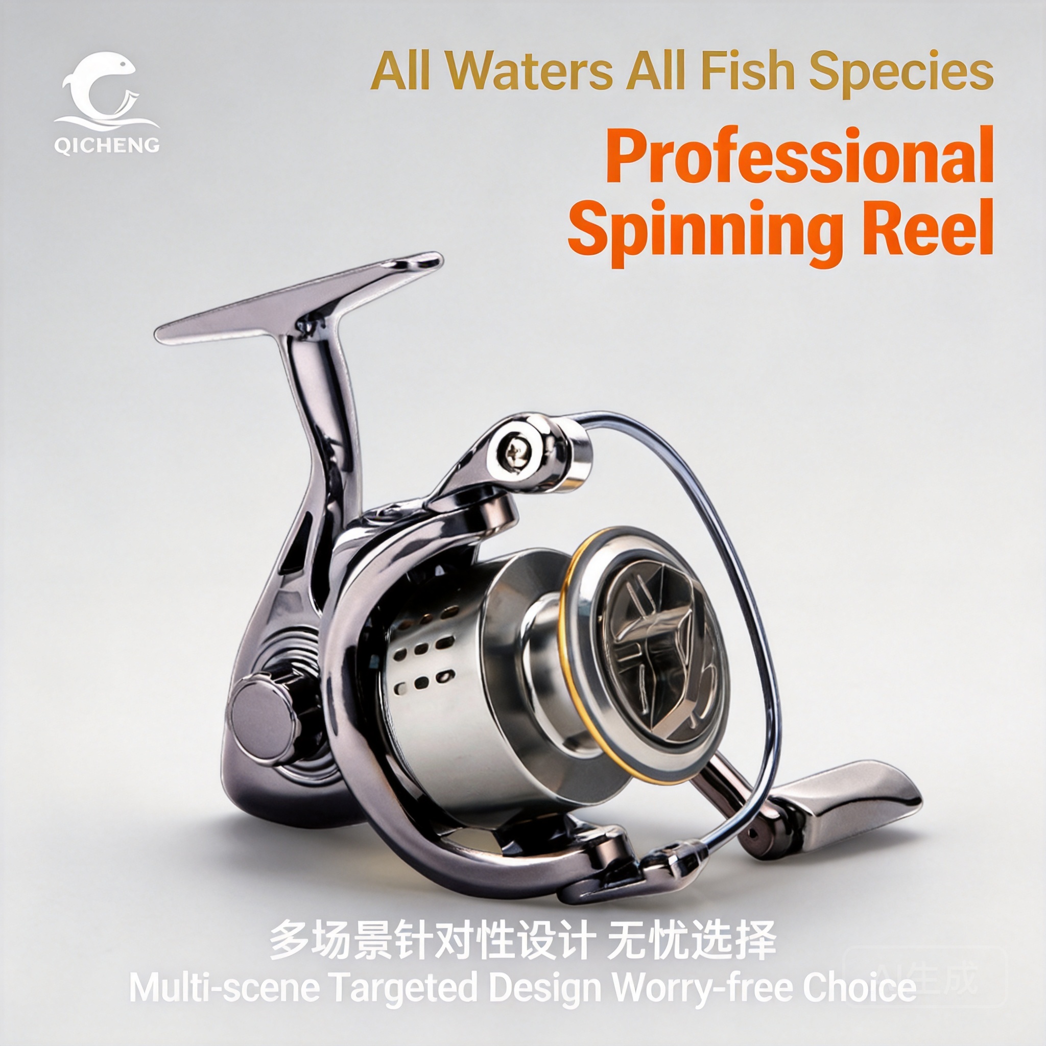 Ice Fishing Reel - S Elektrokaplama Mini Golf Döner Makara
