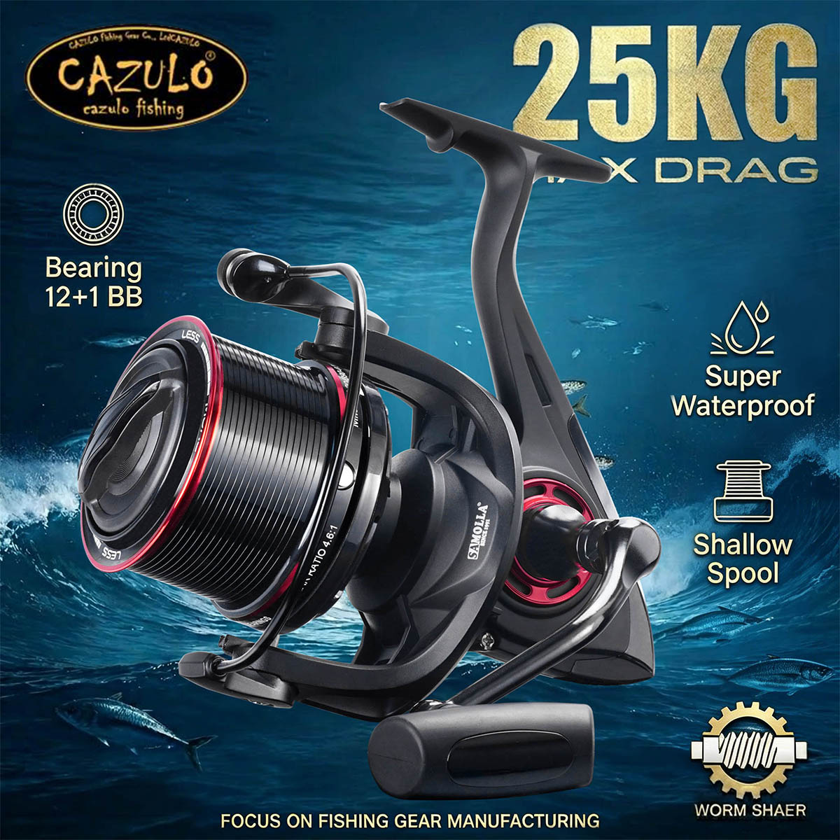 CAZULO Uzun Atışlı Spin Makara - Surf Reel incelemesi ve fiyatı
